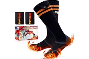 Wndy's Dream Heated Socks for Men Women, Rechargeable Electric Heated Socks, 5000mAh Washable Heated Socks, Large Heating Are