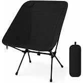 IEJ Portable Folding Camping Chair Lightweight Outdoor Hiking Beach | Lightweight portable camp chair with 600D Oxford fabric and carbon steel frame, compact for hiking, travel, beach and camping