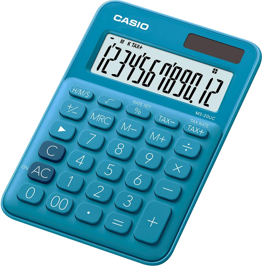 Casio Desk Calculator MS-20UC, Blue