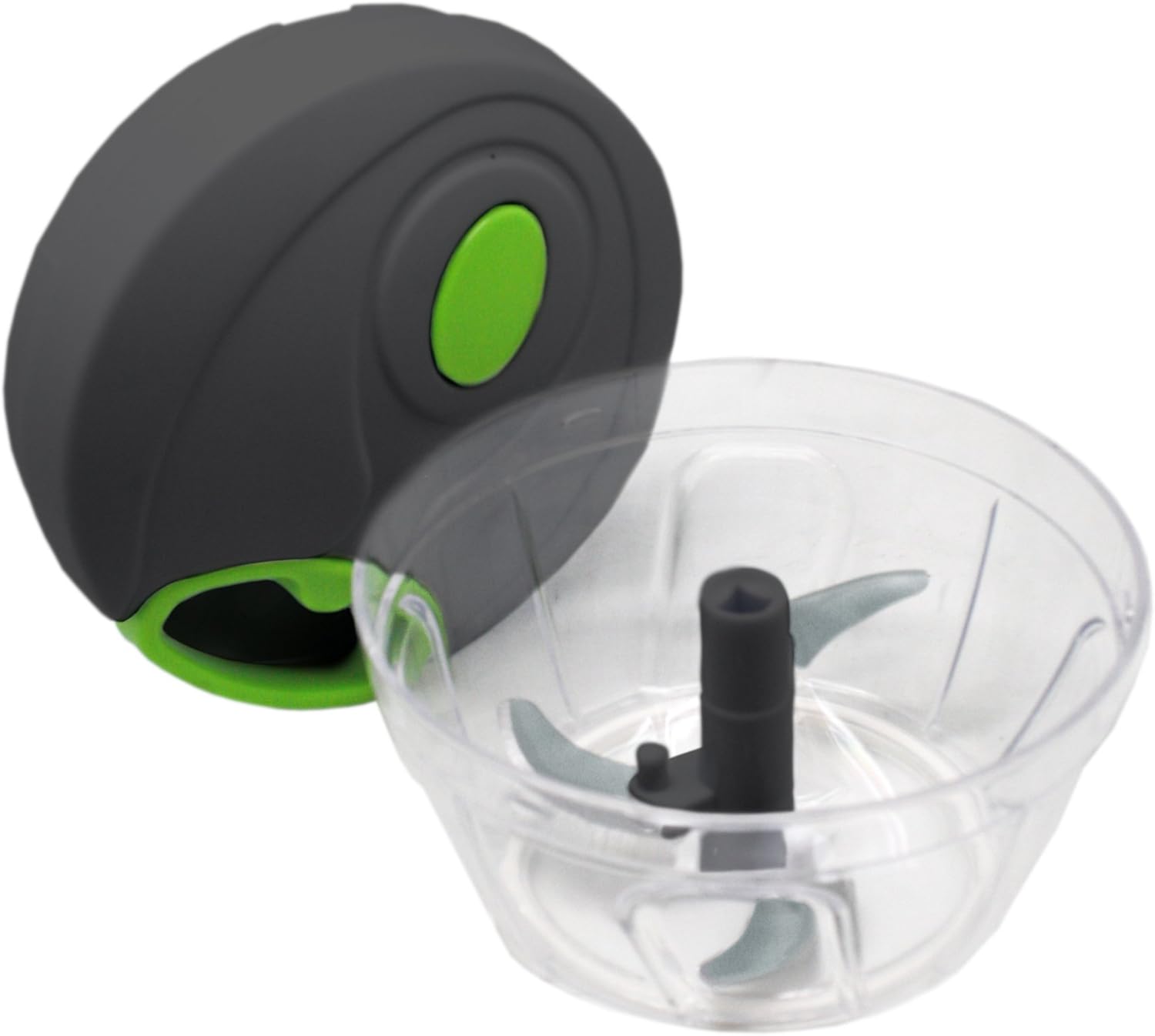 Nerthus FIH 326 Vegetable chopper. Hand operated vegetable chopper with curve blades, Grey/Green - Image 3