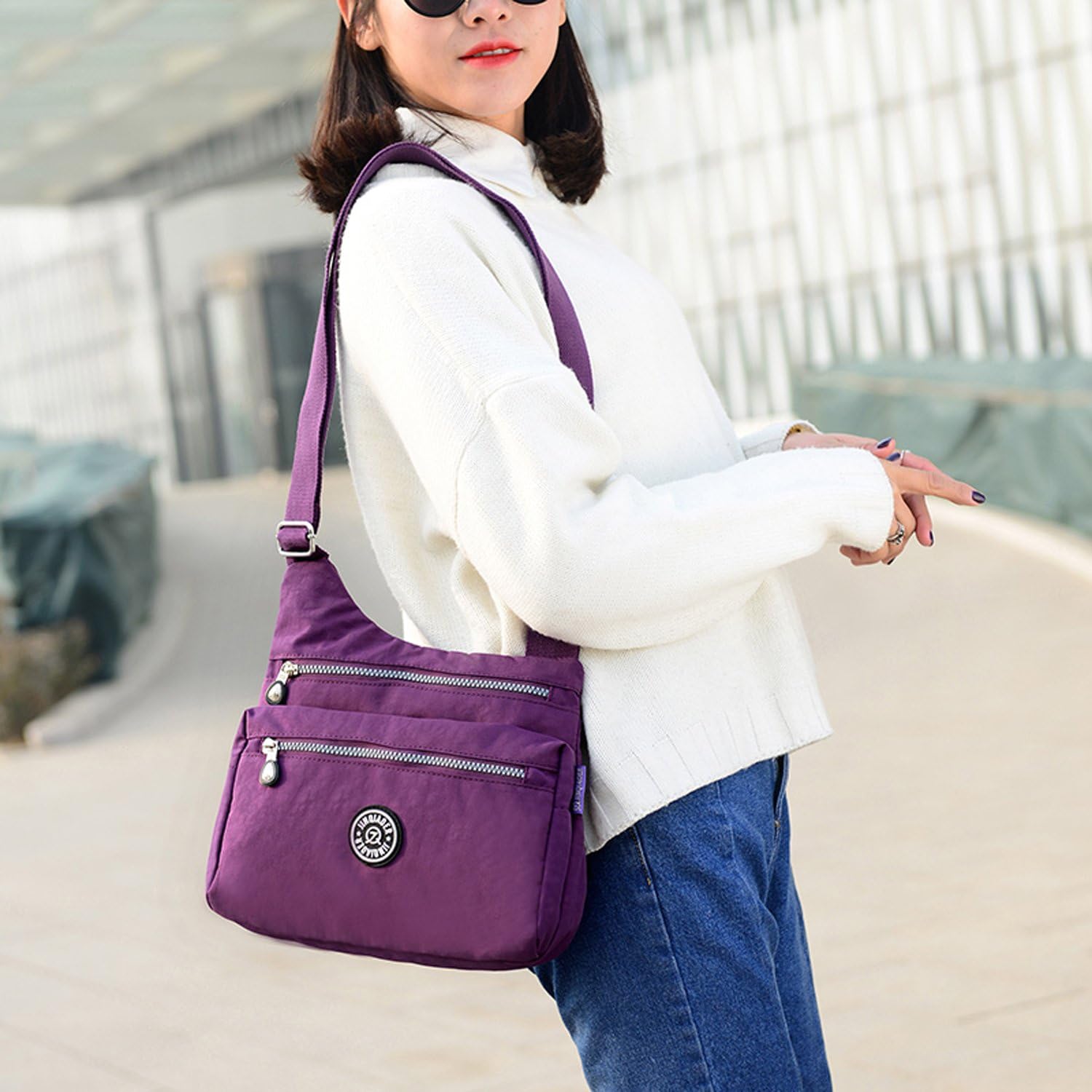 Outreo Small Messenger Bag Women Cross Body Bag Waterproof Casual Shoulder Bag Lightweight Sport Travel Satchel for Ladies - Image 4