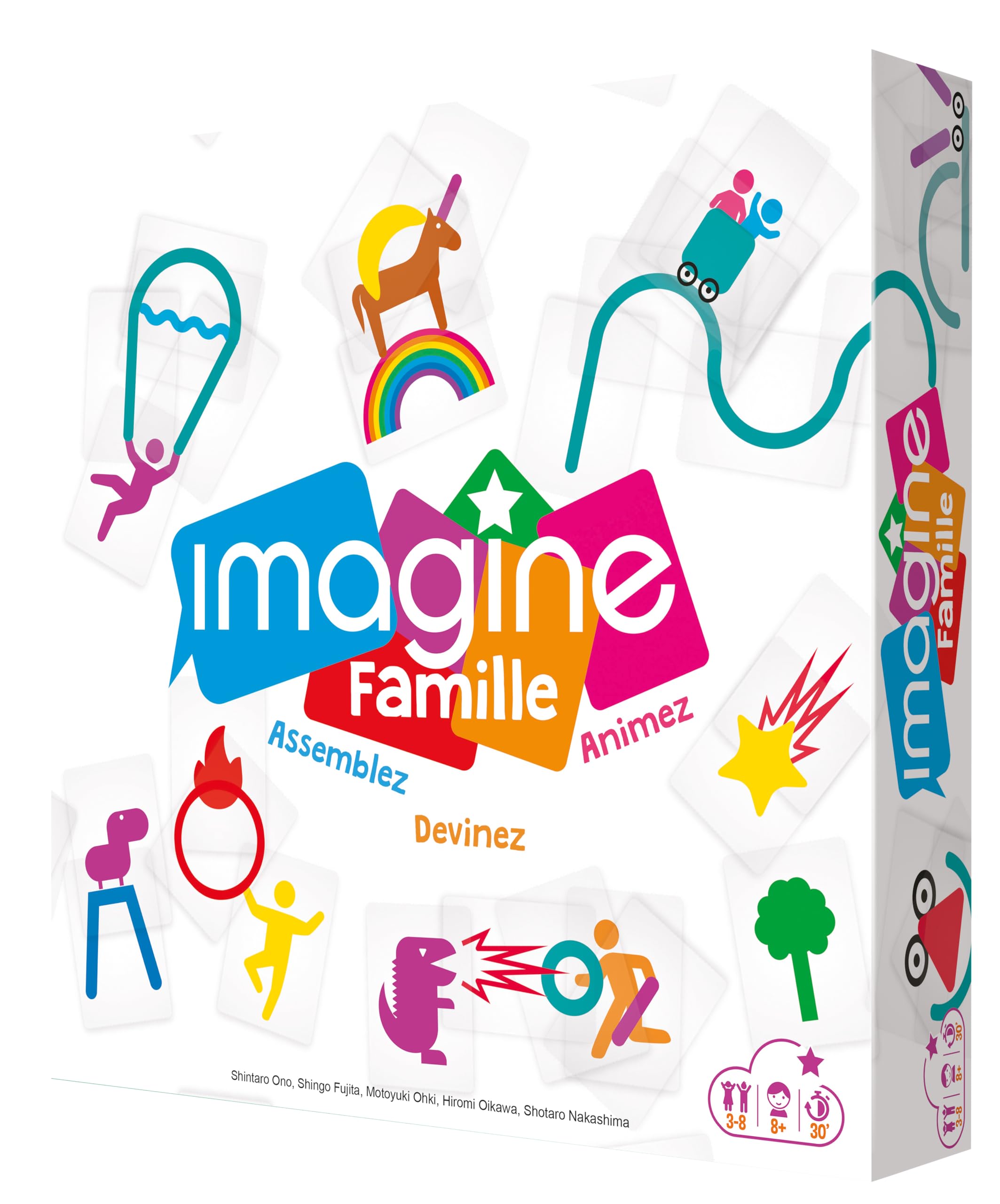 Asmodee - Imagine: Family - Creative and Playful Board Game - for Adults and Children from 8 Years Old - Mood Game: Assemble, Guess, Animate - Gift Idea - 3 to 8 Players - 30 Min - French