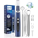 Plaque Remover for Teeth - Tartar Remover for Teeth with LED Light &amp; 5 Modes, Rechargeable Hard Plaque Remover with 2 Replaceable Heads, Ultrasonic Teeth Cleaner Kit for Home Use