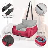 GoFirst Dog Car Seat Small Dogs Cats Booster With Storage Red view 2