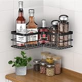 Yazoni Corner Shower Caddy No Drilling Adhesive Shelf 2 Pack Black view 9