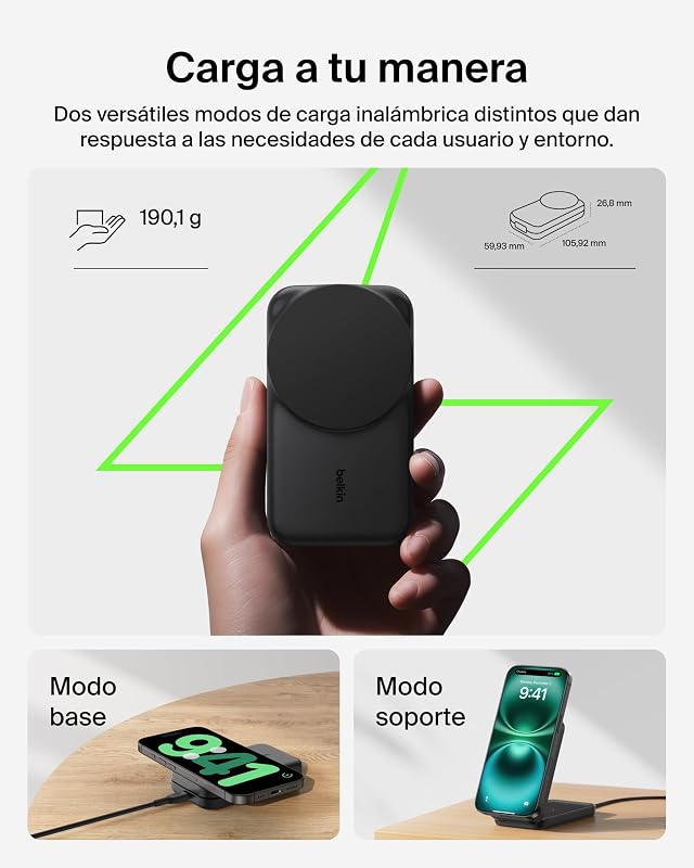 Carregador sem fios UltraCharge 3 em 1 Qi2, 25W, carregador magnético compatível com MagSafe, estação de carregamento para iPhone 17, Air, Apple Watch, AirPods, Pixelsnap, adaptador de 45W - Preto
