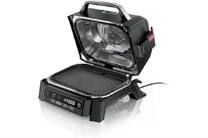 Ninja Woodfire Outdoor Grill & Smoker, 4-in-1 Functionality, Grill, Smoke, Bake, Roast, Authentic Woodfire Flavors, Electric Heat, OG301