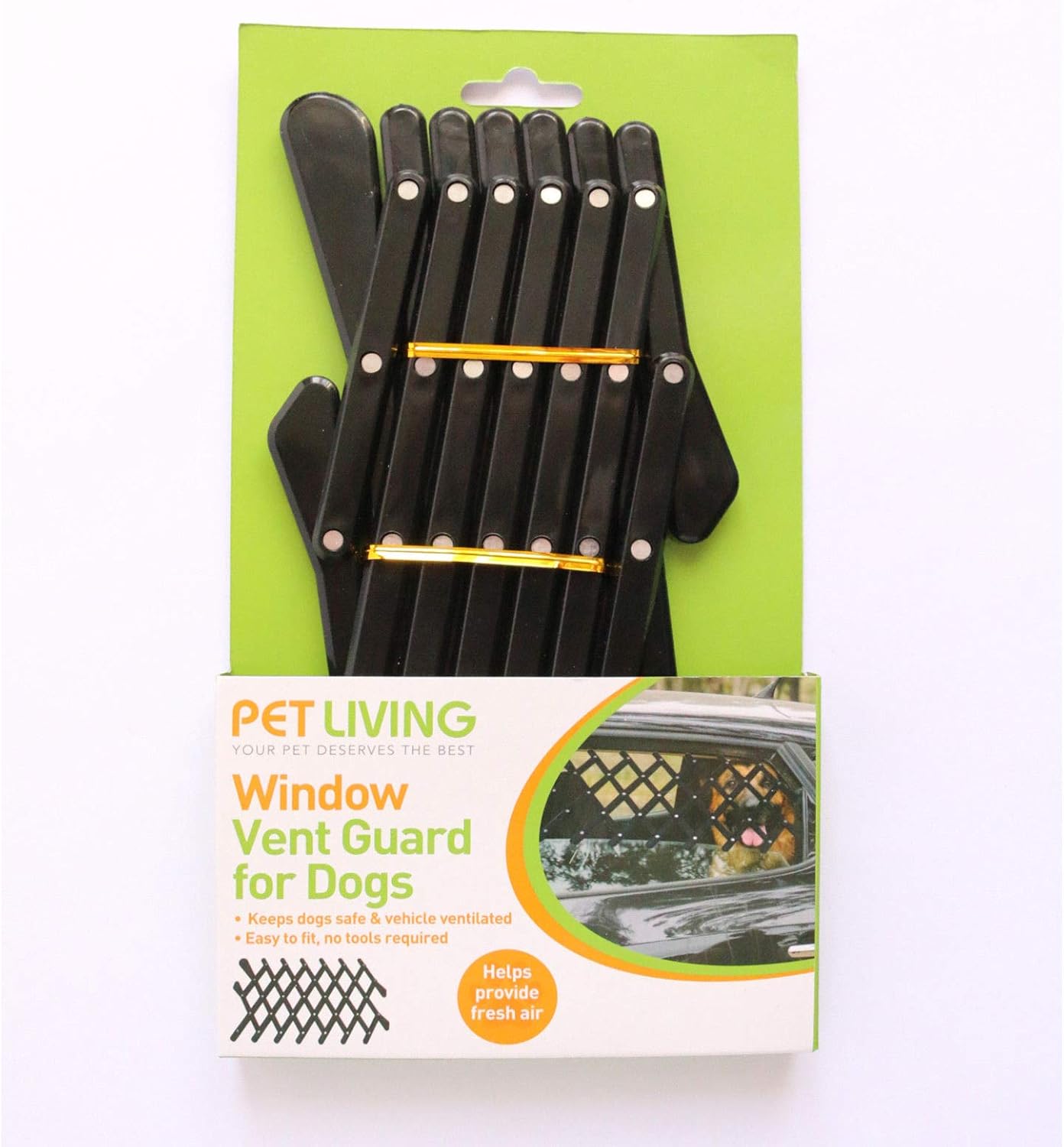 Pet Living DOG PET TRAVEL REAR CAR WINDOW VENT GUARD MESH UNIVERSAL