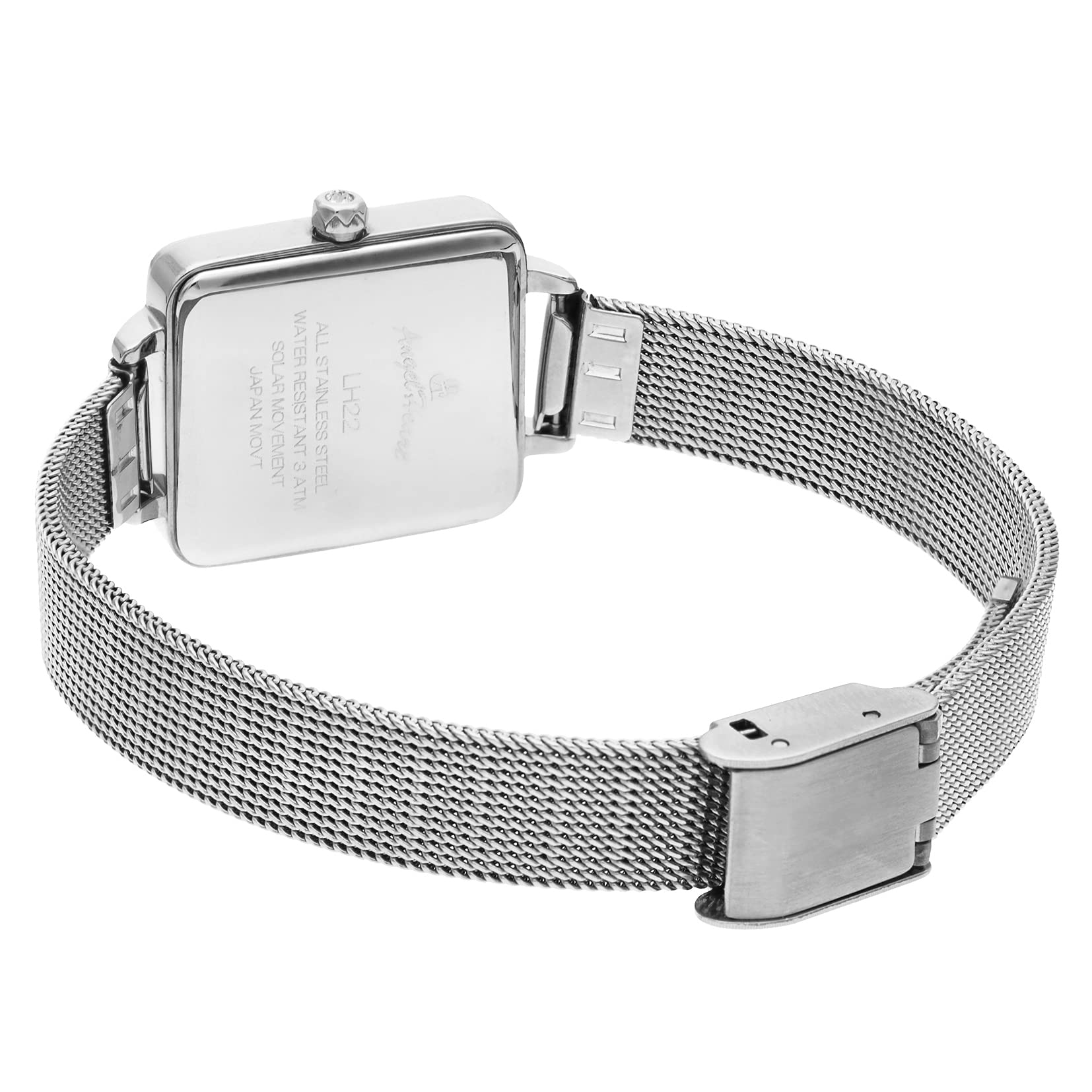 ANGELHEART LH22SBU Women's Angel Heart Little Heart Kana Hashimoto Blue Pearl Dial Stainless Steel Solar Quartz 0.9 inch (24 mm) Silver