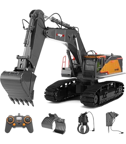 Amazon.com: HUINA 1594 Metal RC 1:14 Excavator 28 Channels Digger