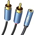 MillSO RCA to 3.5mm Female Adapter 3.5mm Female to 2 RCA Male Stereo Audio Cable TRS 1/8 Aux to Dual RCA Male Cable for Smartphone, Tablet, MP3, Speaker, Home Theater, Receiver, Mixer - 12 inch
