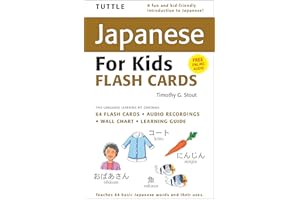 Tuttle Japanese for Kids Flash Cards Kit: [Includes 64 Flash Cards, Audio CD, Wall Chart & Learning Guide] (Tuttle Flash Cards)