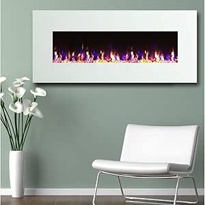 Kamin Klaus 1224370 blanca 50 chimenea eléctrica con fachada: Amazon.es