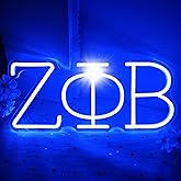 Vveikea Sorority Neon Sign Dimmable Blue Sorority Led Sign Greek Paraphernalia Neon Lights for Wall Decor Sorority Gifts for Women Sisters Party Bedroom