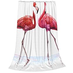 Pink Flamingo Blanket Flannel Throw Blankets Cozy