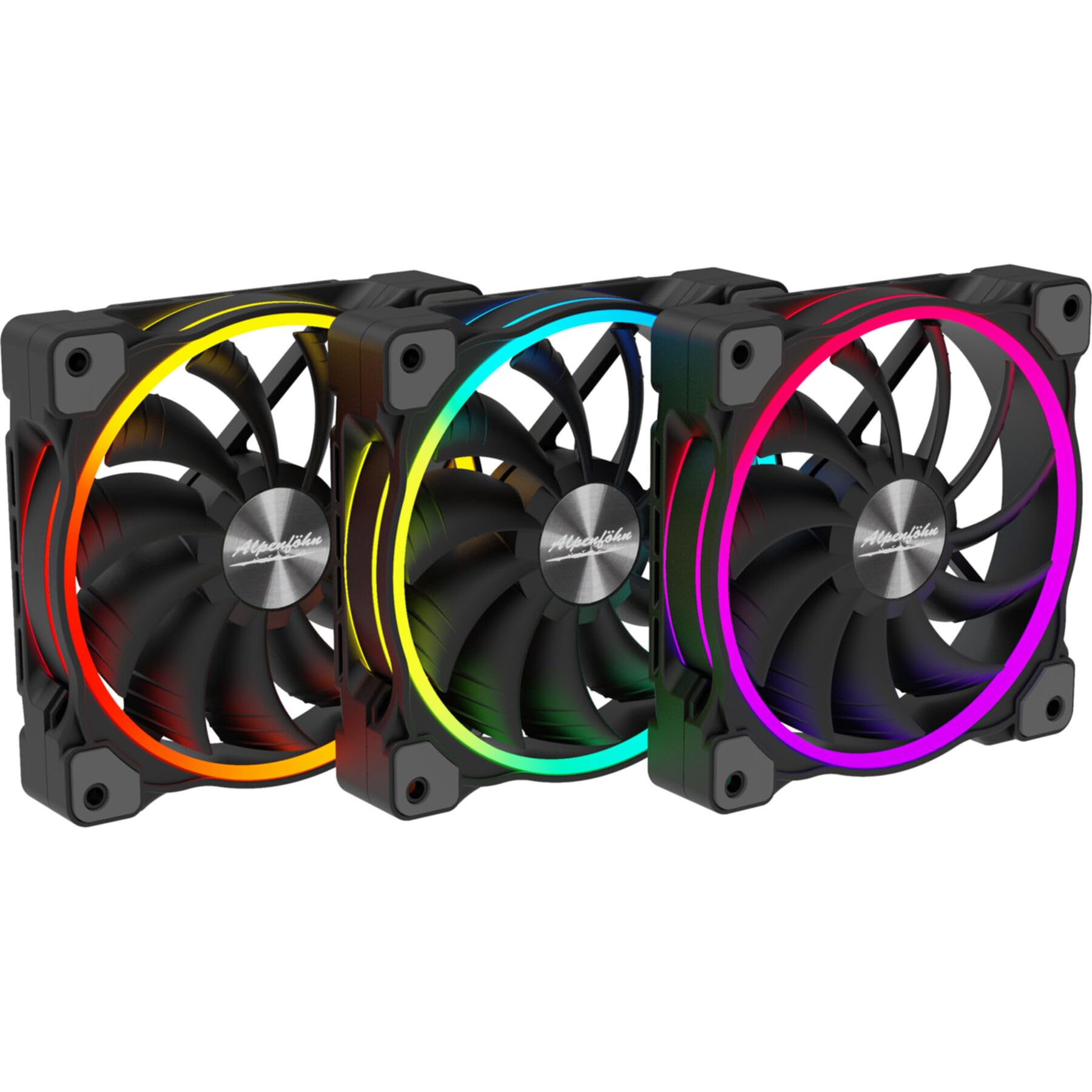 Alpenföhn Wing Boost 3 High Speed ARGB with 1 x 120 mm PWM Fans, Computer Fans, PC Fans with a Maximum of 2200RPM Compatible Cooler PC Case