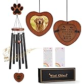 Alphatool Dog Memorial Wind Chimes Gifts with Photo Frame - 32in Sympathy Gift for Loss of Dog, Pet Memorial Gifts for Dogs Passing Away Bereavement