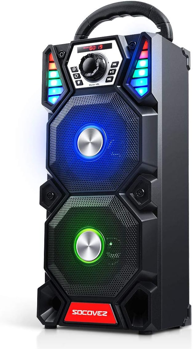 wireless mini led bluetooth speakers wireless music audio tf usb fm stereo subwoofer with mic