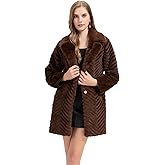 GRAN ORIENTE Luxury Winter Thickened Print Long Coats For Women,Faux Fur Fluffy Trench Cardigan Jacket Overcoat