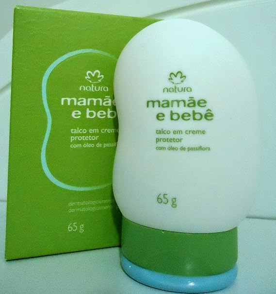 Linha Mamae Bebe Natura Talco Em Creme Protetor Com Oleo De Passiflora Flor De Maracuja 65 Gr Natura Mom And Baby Collection Protective Cream Talc Enriched With Passiflora Oil
