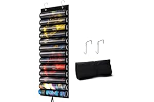 Mity rain 12+1 Playmat Tube Holder for MTG with Tube Slot, Hangable Playmat Holder Storage Bag, Transparent PVC Protection with Quick-Access Slots, Fits 24x14 Standard Mats Compatible with TCG/MTG