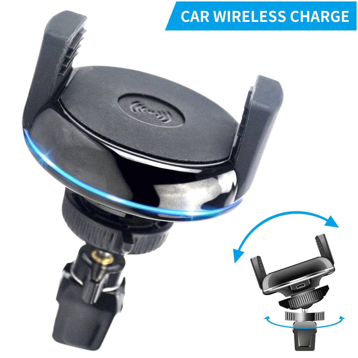 新発 Qiワイヤレス充電器車マウント Cc Showポータブルコードレス車ワイヤレスセル電話充電パッドスタンドiphone X 8 8 Plus Samsung Galaxy S8 S8 S8 Plus すべてのqiデバイス ブラック B077n1wfmk 高速配送 Est40jal Edu Mx
