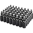 NOOEEISS Black Glass Small Spray Bottle 2 oz 48 Packs,Fine Mist Sprayer Small Clear Bottles,Refillable Containers mini spray
