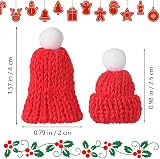 COHEALI 10Pcs Mini Knit Christmas Hats Santa Caps DIY Crafting Party Favor view 5