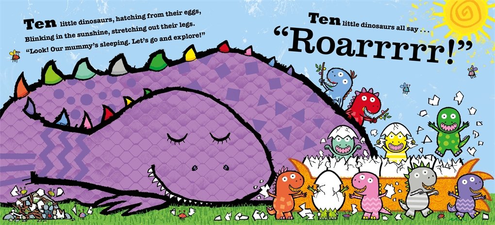[- Ten Little Dinosaurs Board Book -]