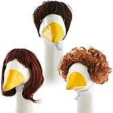 Dansydaisy 3 Pcs Porch Goose Wigs,Porch Goose Outfit Suitable for 17 Inch and 23 Inch Statue,Cute Outdoor Statue Accessories,Patio Yard Goosey Wig for Lawn Goosey Garden(Modern)