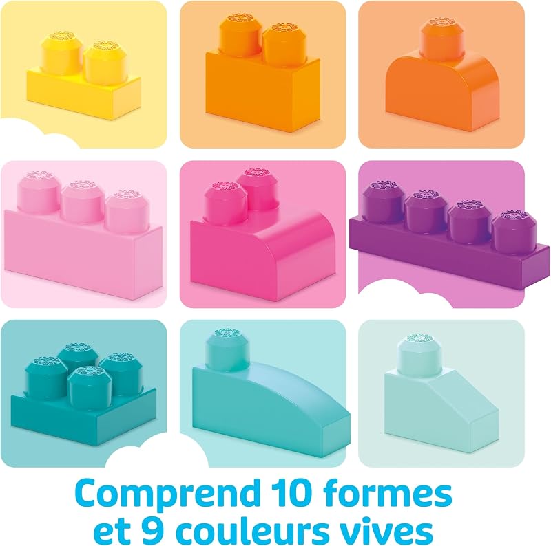 First Builders Sac Rose Blocs Jeu Bébé