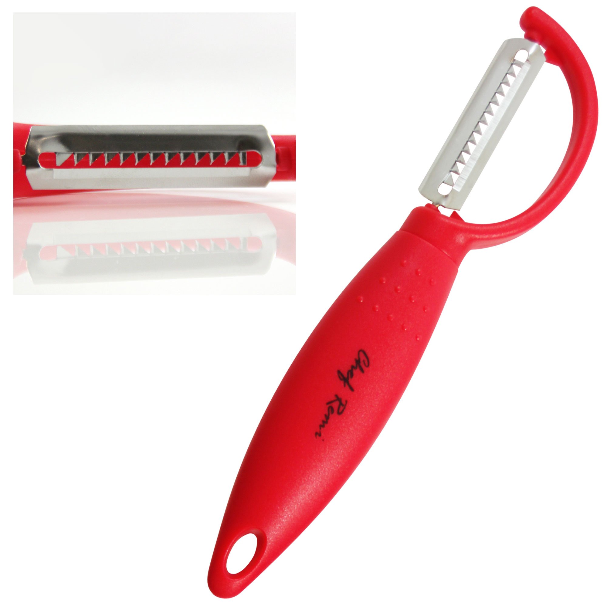 Set de Peladores de Verduras– Con Garantía de Sustitución de Por Vida – Hoja Serrada Pacer Tiras, Hoja Para Cortar Laminas y Hoja para Pelar– Cortador y Pelador para Frutas y Verduras Multi-Uso. Pelador de Patatas, Cortador de Verduras, Fru