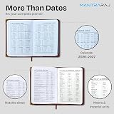 MantraRaj 2026 Week to View Diary Red PVC Cover Pocket Planner 11x7cm view 4