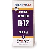 Superior Source No Shot Advanced B-12 2,000 mcg, Vitamin B12, 60 Ct | Methylcobalamin and Adenosylcobalamin Blend Supporting Heart Health, Healthy Energy and Vitality, Bioavailable Formula