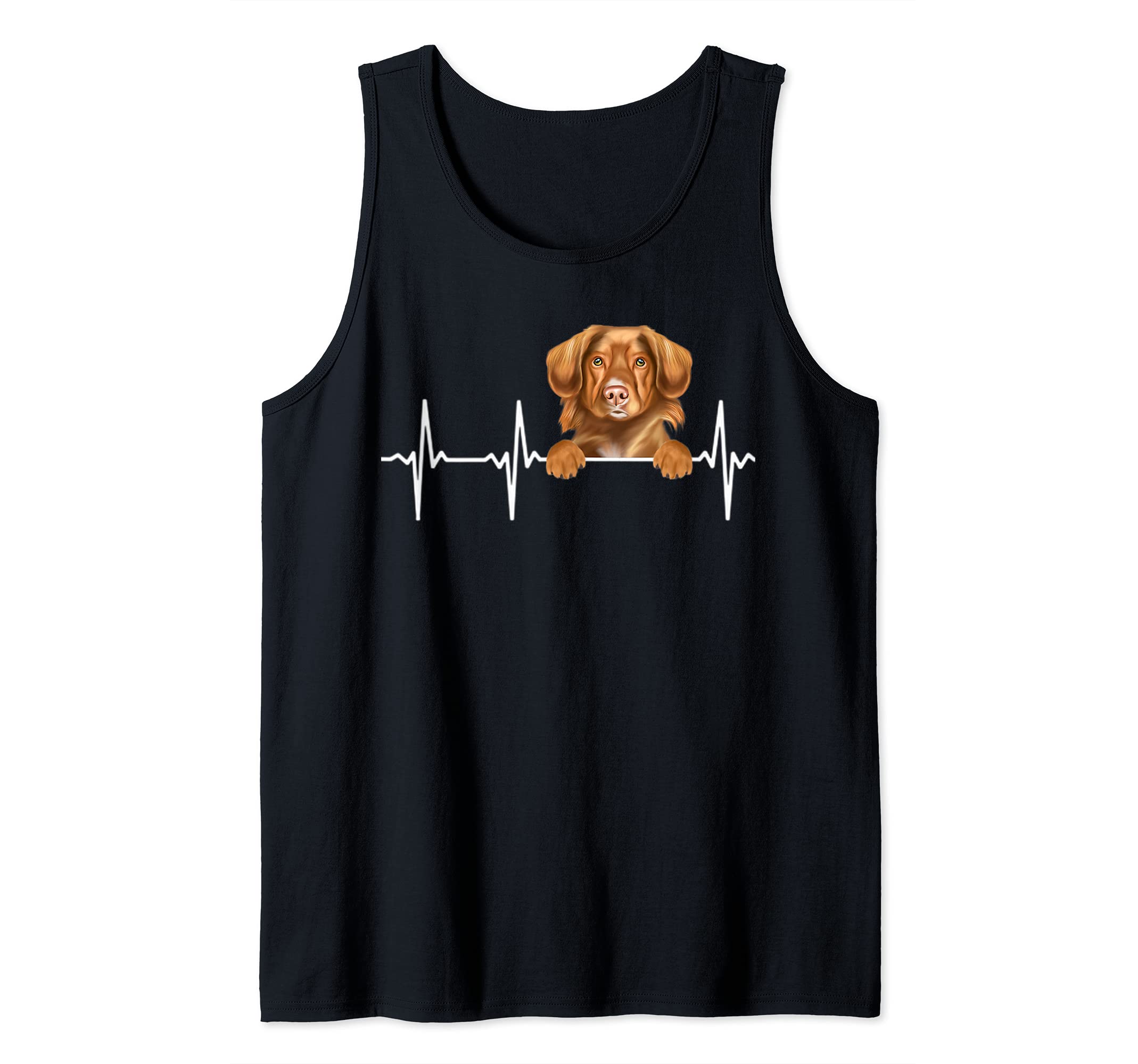 Dog Heartbeat For Nova Scotia Duck Tolling Retrievers Lovers Tank Top
