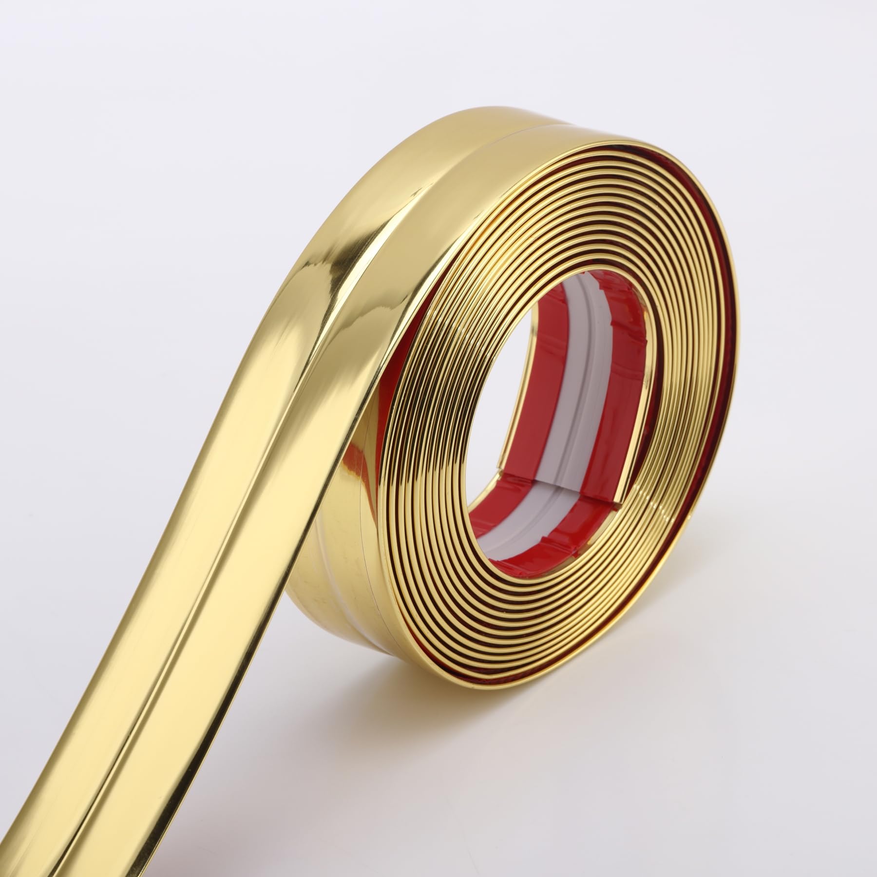 Trimold Shiny Gold Multifunctional Wall Molding Trim & Corner Guards & Caulk Strip, Apply in Table Edge Door Frame Baseboard for Protection and Decoration, 5m x 2cm