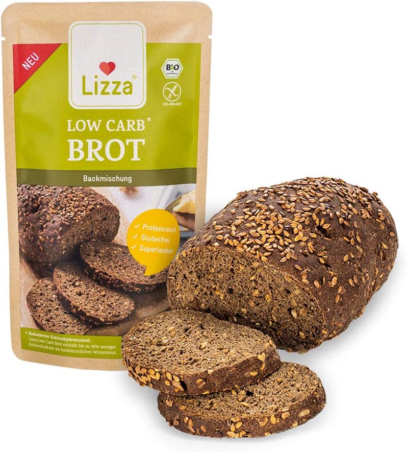 Lizza Low Carb Bread Baking Mix | Organic. Gluten Free. Vegan. High in Protein and Fibre | Suitable for Keto, Low Carb…