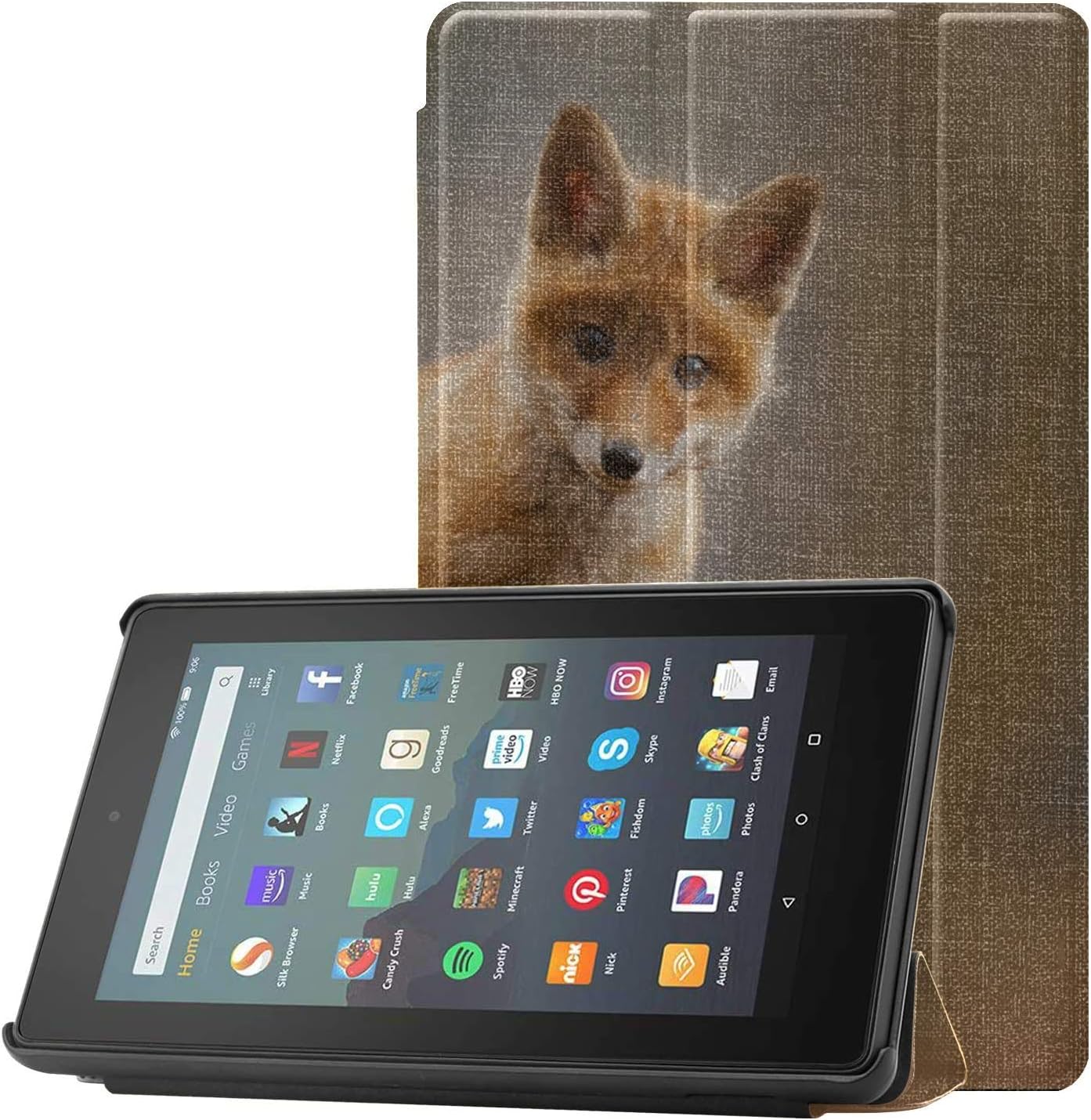 Cover Case for Fire Tablet Glorious Red Fox Animal Fire 7 9th