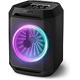 Philips Bluetooth Party Speaker, Dynamic Bass Boost, Bluetooth and Aux-in, Microphone Input, Wireless Pairing for Stereo Sound, Up to 7 Hours Battery, Built-in Carry Handle (Party Speaker 2208-4)