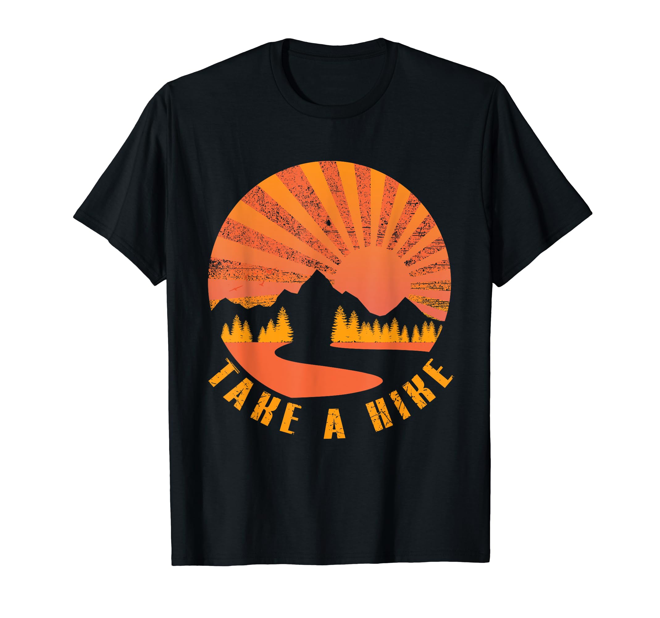Take A Hike Vintage Camping Hiker Hiking Outdoors Nature T-Shirt