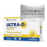 ULTRA-D3 Once-Weekly Vitamin D3 50,000 IU Softgels,12 Count Blister Pack with Weekly Tracker, High Potency Vitamin D Supplement, Easy-to-Swallow