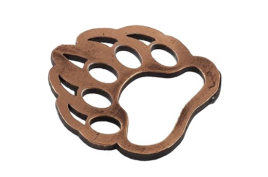 Imán para nevera, diseño de oso con huellas de pie de peltre ...