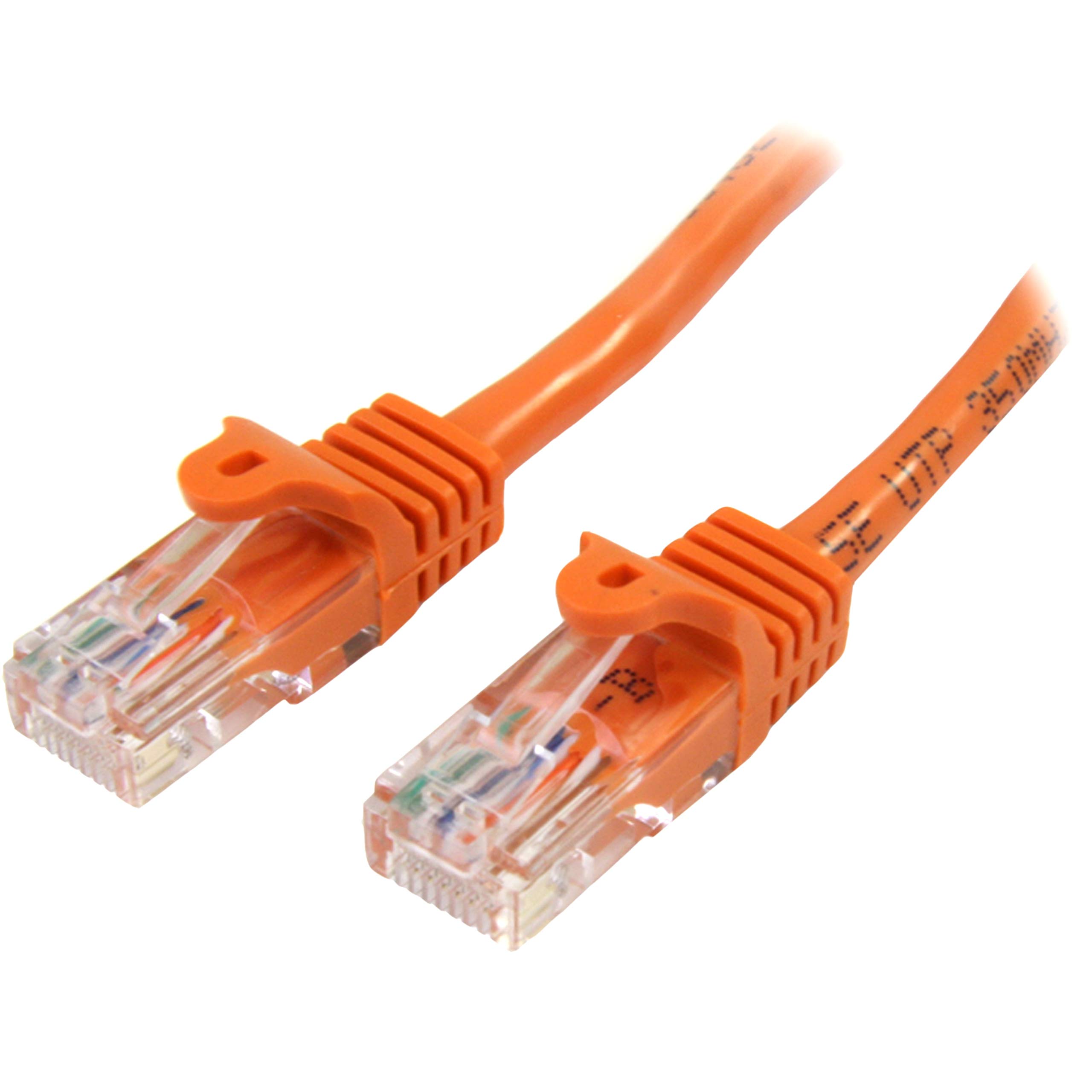 StarTech.com 5m Orange Cat5e Patch Cable with Snagless RJ45 Connectors - Long Ethernet Cable - 5 m Cat 5e UTP Cable (45PAT5MOR)