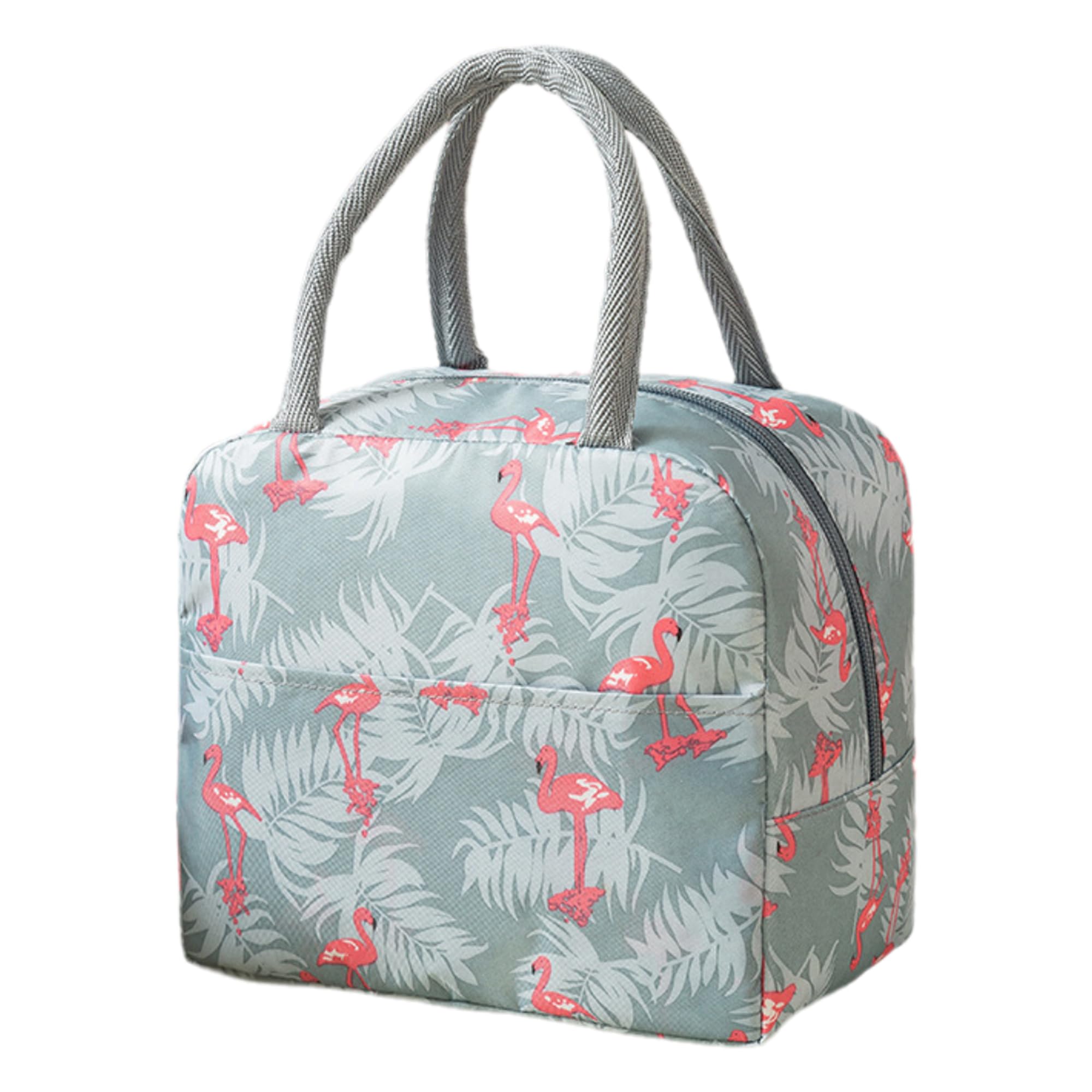 Photo 1 of Lunch Bag for Women/Men Large Insulated Leakproof Thermal Tote for Office Travel Picnics, Cute Pattern Reusable Lunch Box (Flamingo)