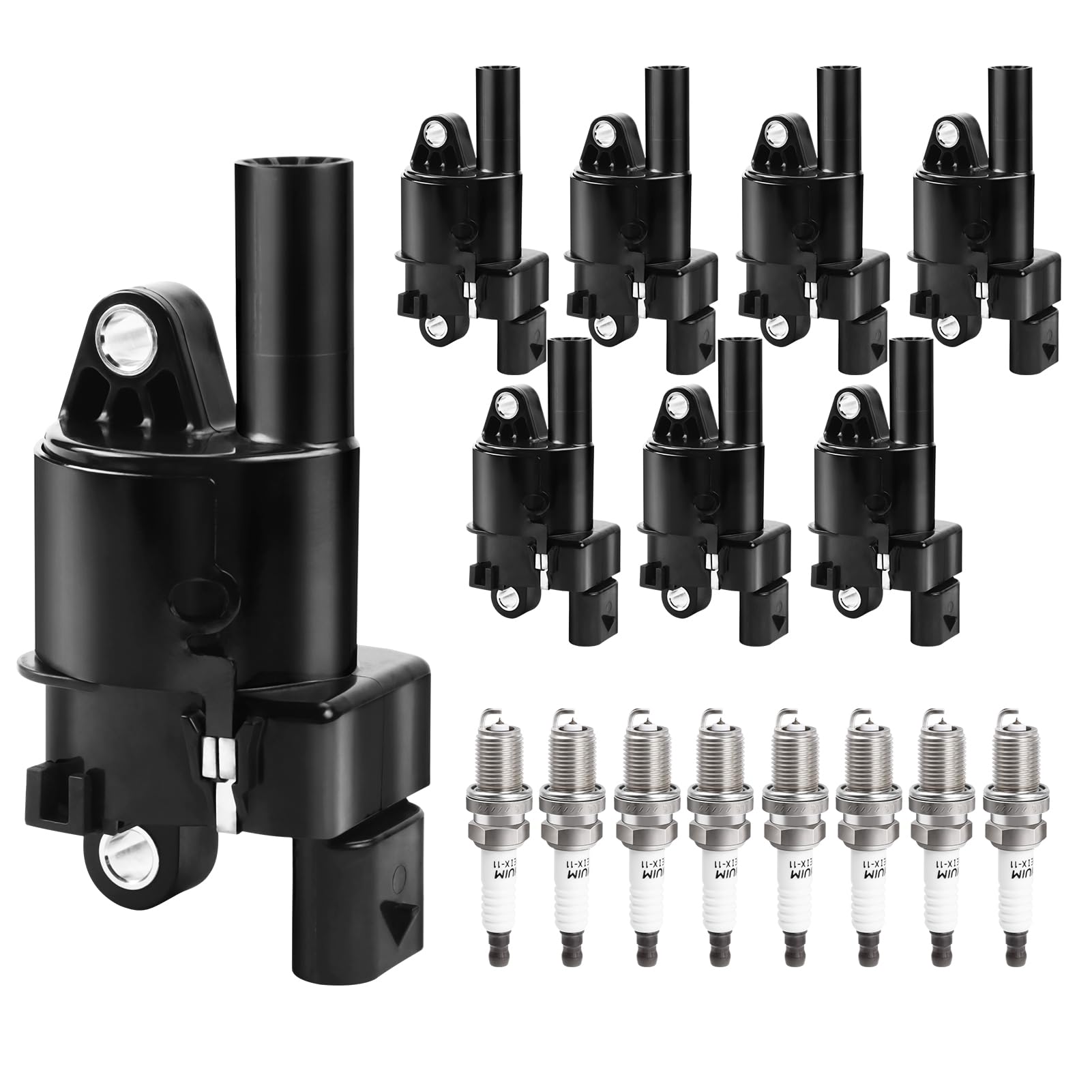 Photo 1 of Round Ignition Coil Packs Spark Plugs fit for V8 5.3 6.2 2014 2015 2016 2017 2018 2019 2020 Chevy Silverado 1500 Suburban Tahoe Corvette Camaro, GMC Sierra Yukon XL, Cadillac Escalade CTS ESV, UF742