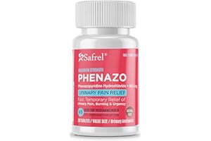 Safrel Urinary Pain Relief | UTI Relief | Fast Acting | Bladder Discomfort & Pain Relief | Phenazopyridine Hydrochloride 99.5mg (28 Count (Pack of 1))