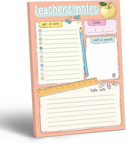 Amazon.com: Eccolo “Teacher Notes” Notepad and Pen, Teacher