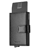VULKIT Pop Up Wallet, Leather Automatic Credit Card