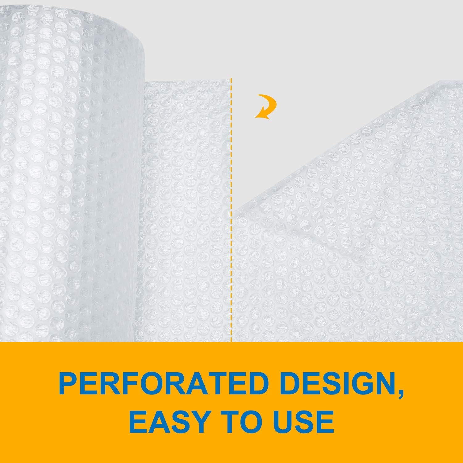 Fuxury Bubble Cushioning Wrap Roll Air Bubble Roll 2 Rolls 72 Feet Total, Perforated Every 12", Included 20 Fragile Sticker Labels for Packaging Moving Shipping Boxes Supplies : Office Products