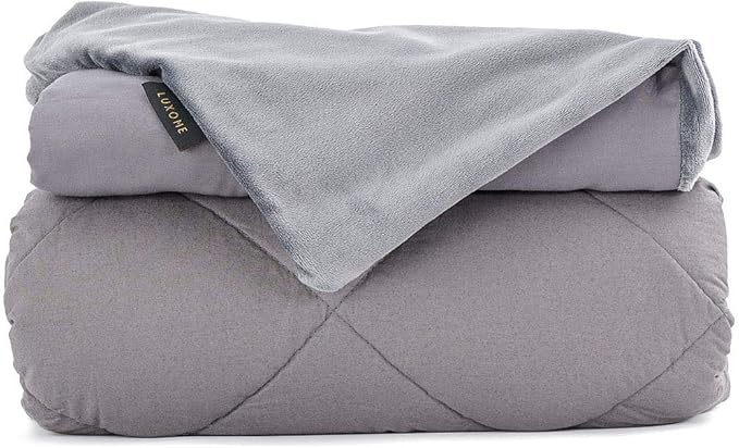 Amazon.com: LUXOME Premium 15lb Weighted Blanket | Includes Removable